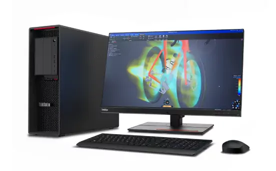 05_ThinkStation_P620_Hero_Front_Facing_Left_with_P27Q-2